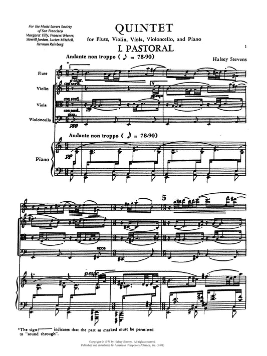 Quintet for flute, violin, viola, cello, and piano