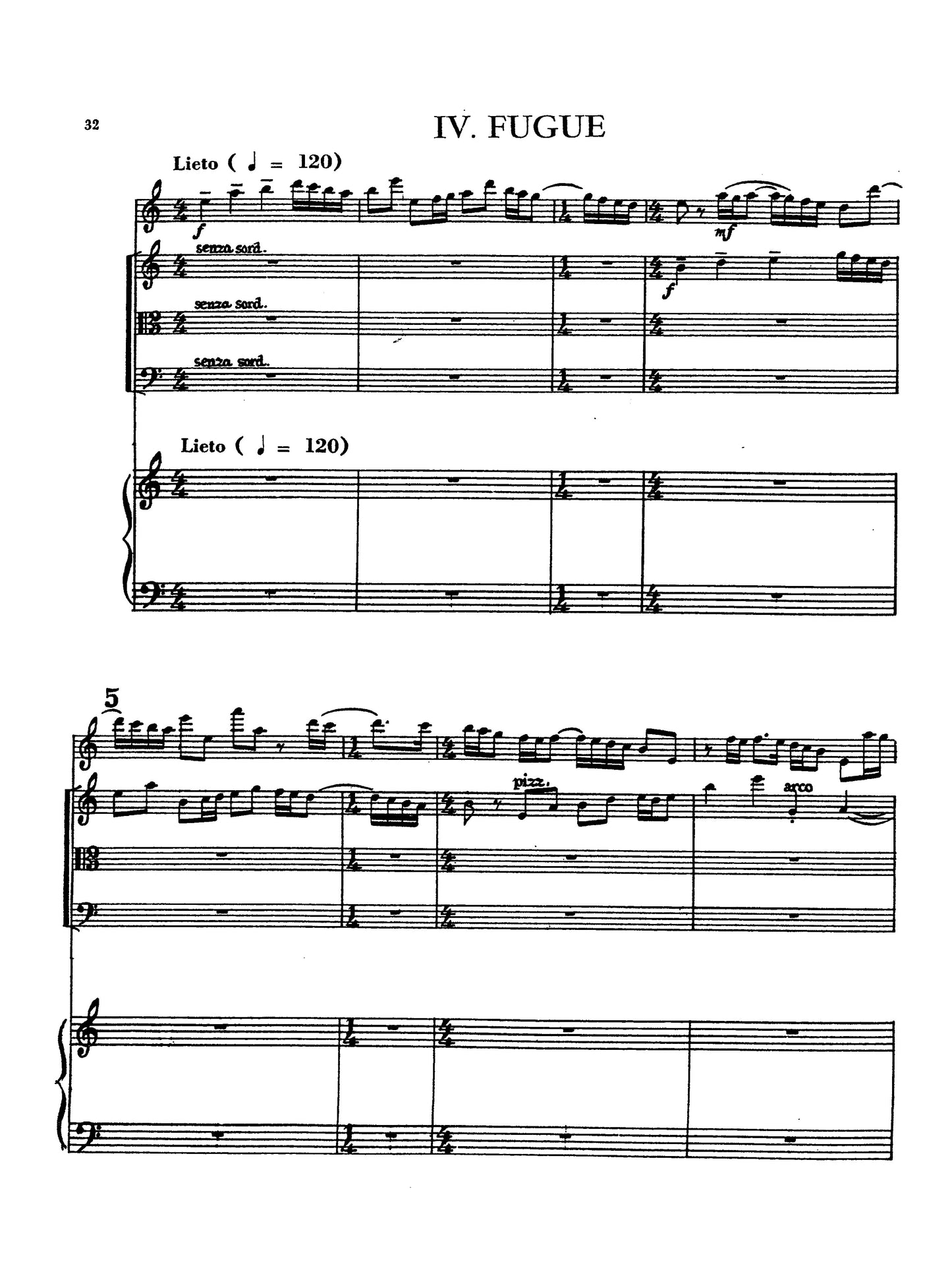 Quintet for flute, violin, viola, cello, and piano