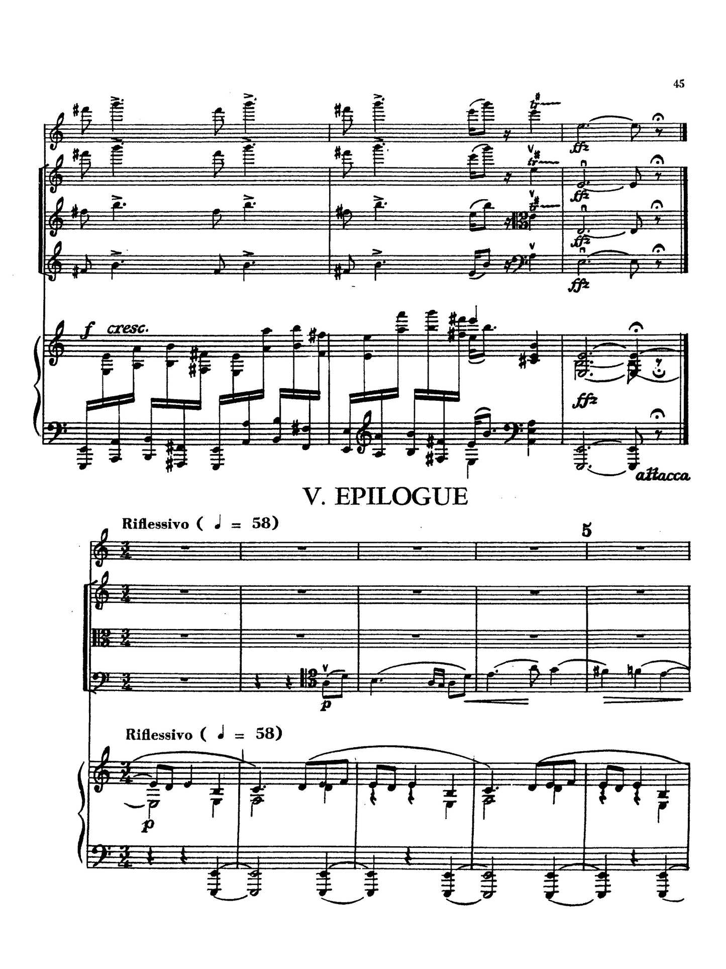 Quintet for flute, violin, viola, cello, and piano