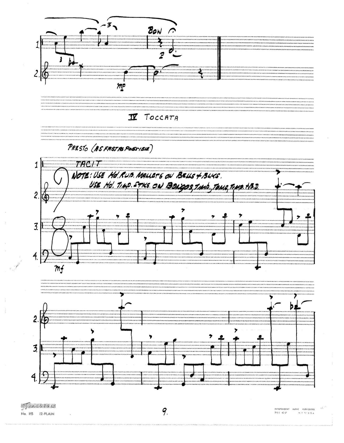 SUITE FOR SOLO PERCUSSION