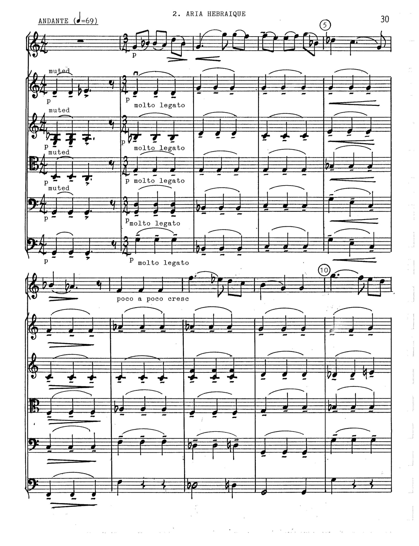 CONCERTO FOR OBOE and STRINGS - full score and solo oboe part