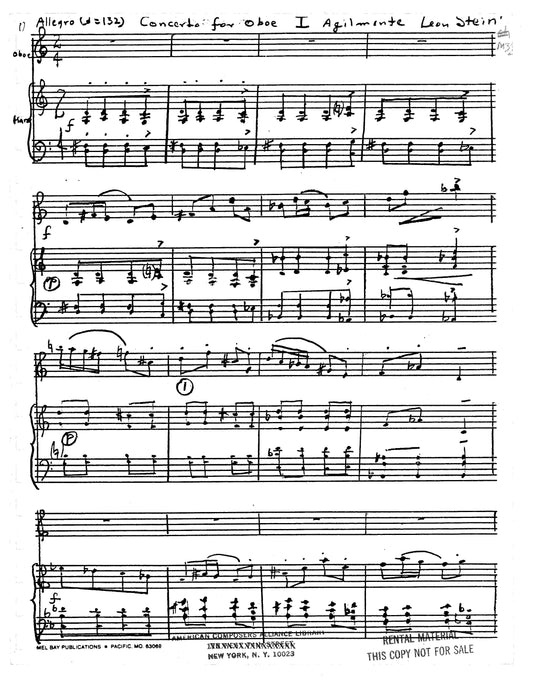 CONCERTO FOR OBOE AND STRINGS - reduced score