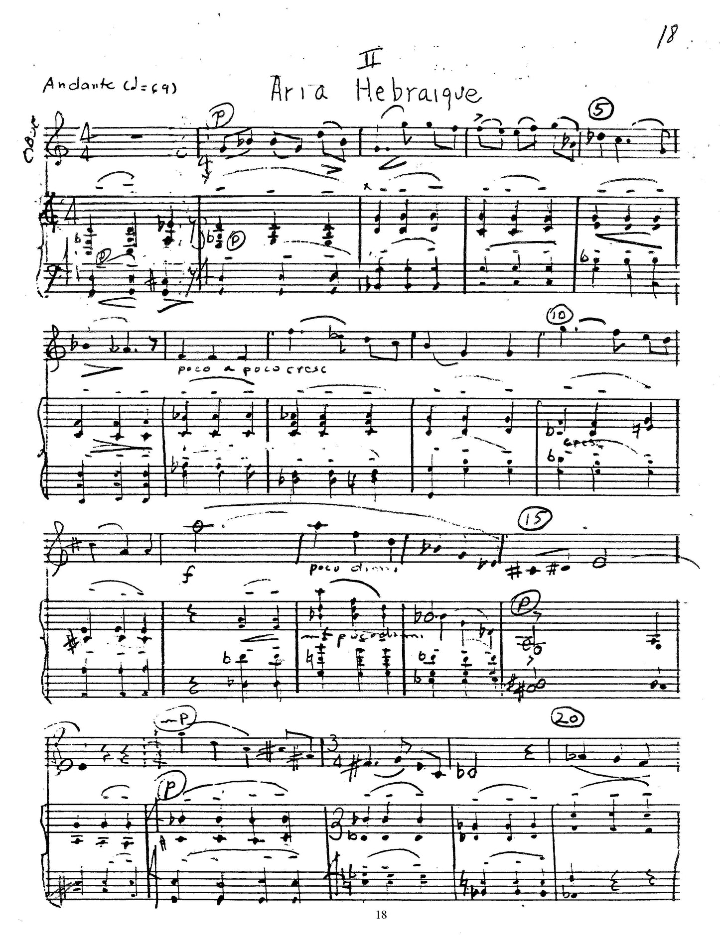 CONCERTO FOR OBOE AND STRINGS - reduced score