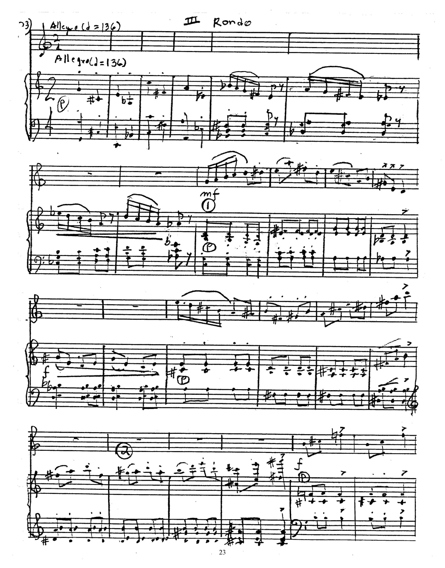 CONCERTO FOR OBOE AND STRINGS - reduced score