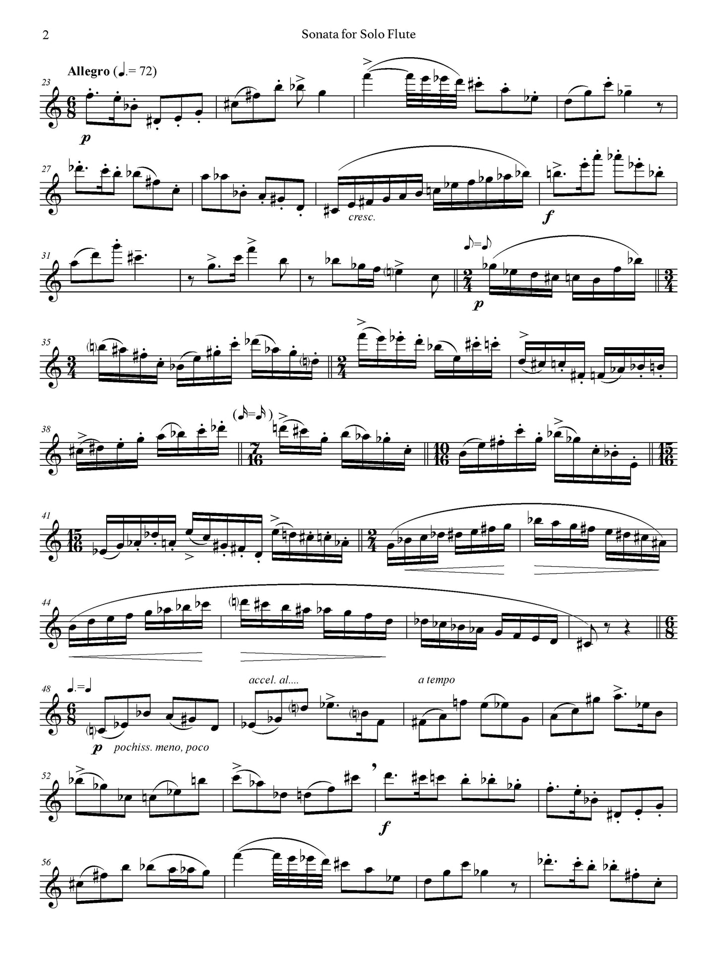 Sonata for Solo Flute