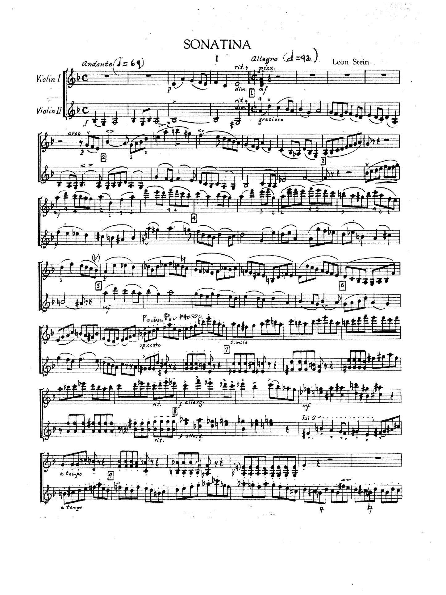 SONATINA for 2 Violins