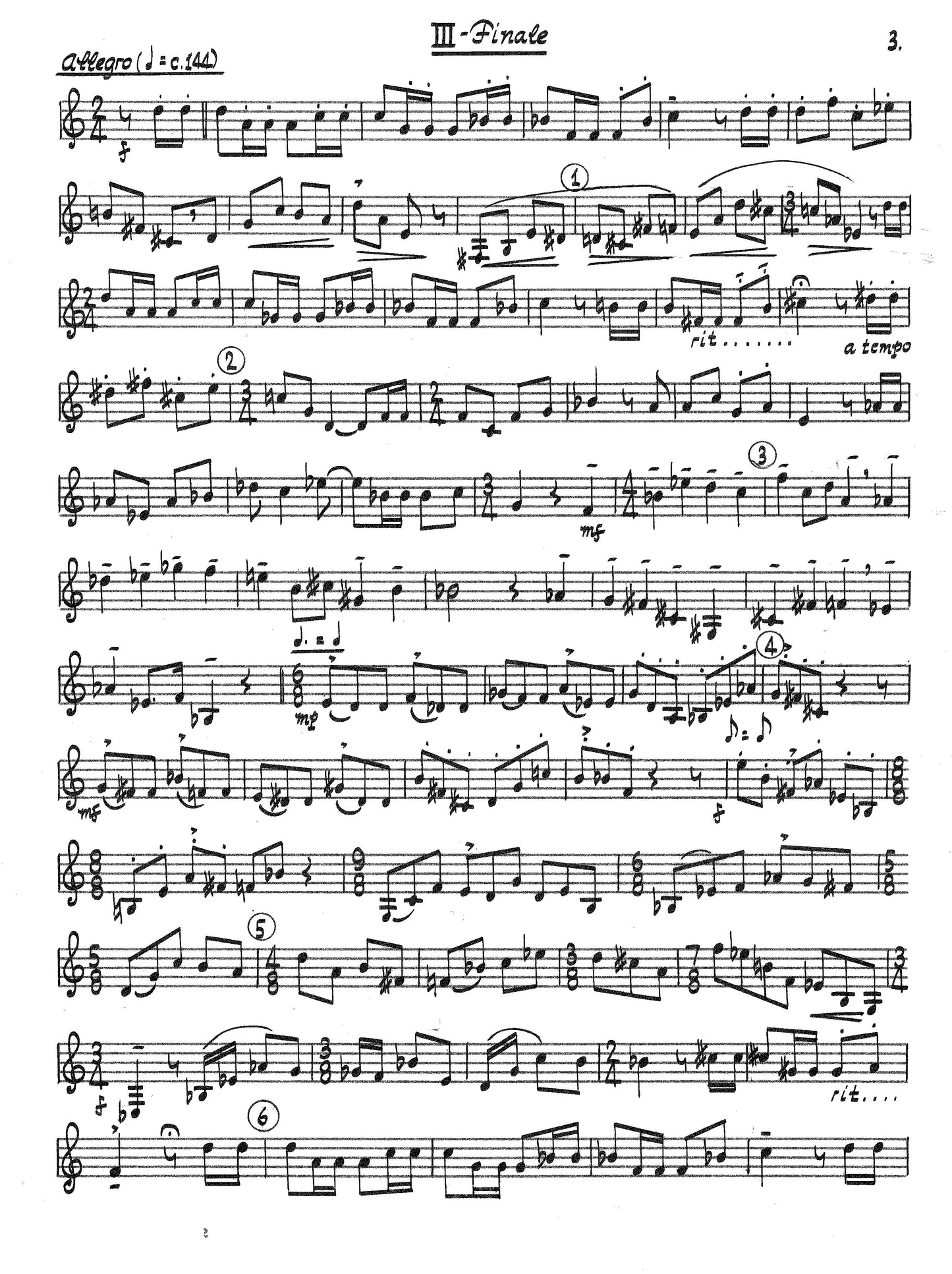 SONATA, for Solo French Horn