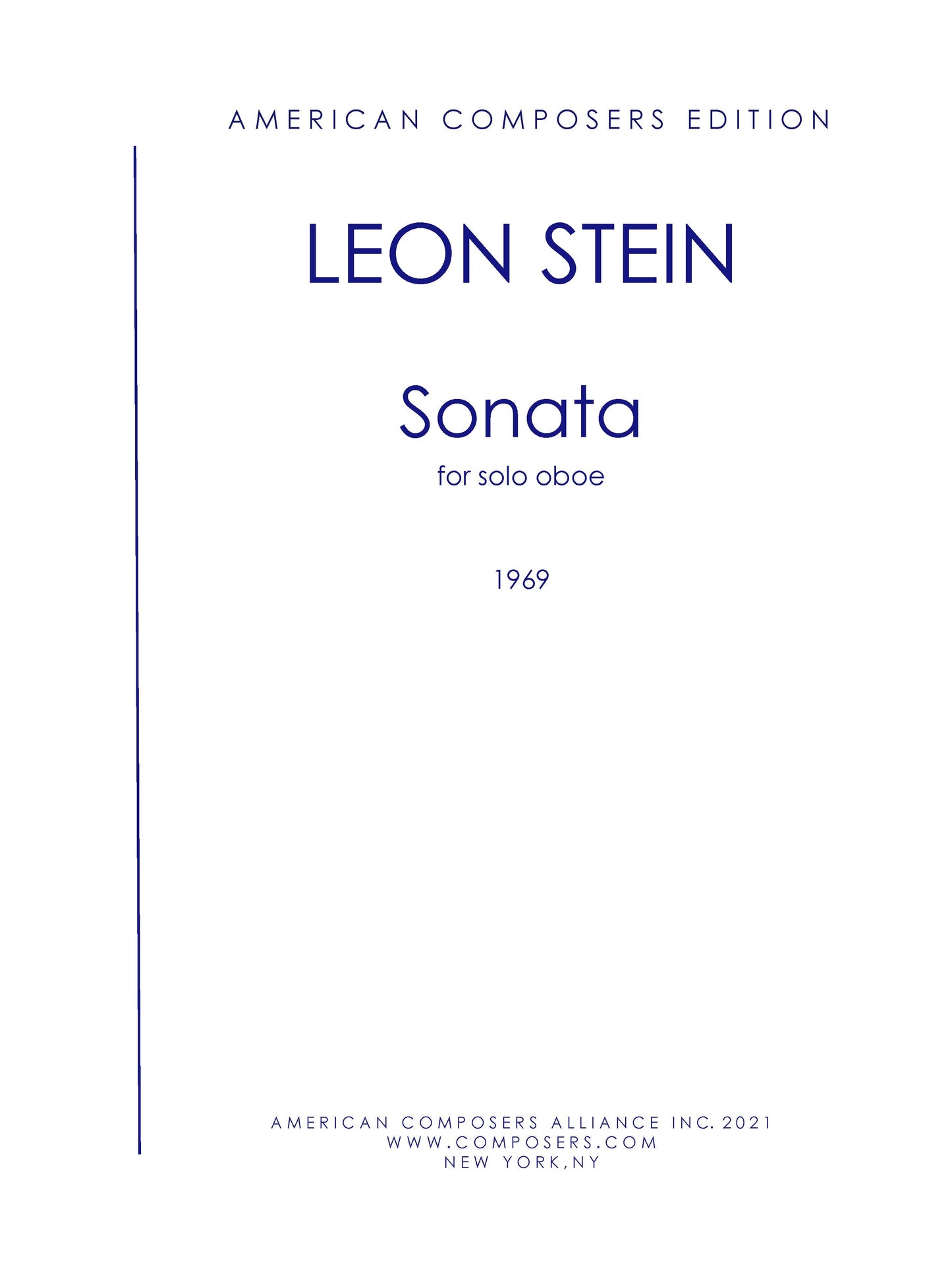 SONATA for Solo Oboe