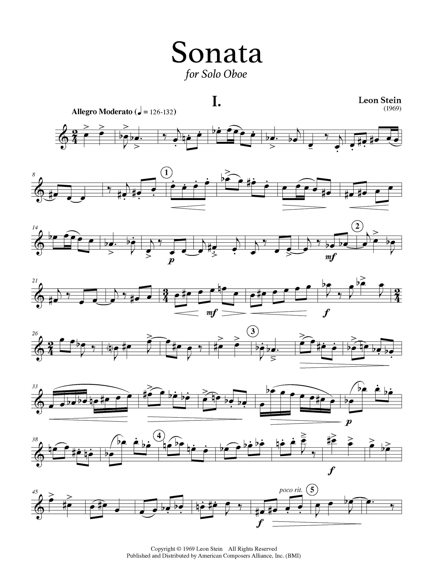 SONATA for Solo Oboe