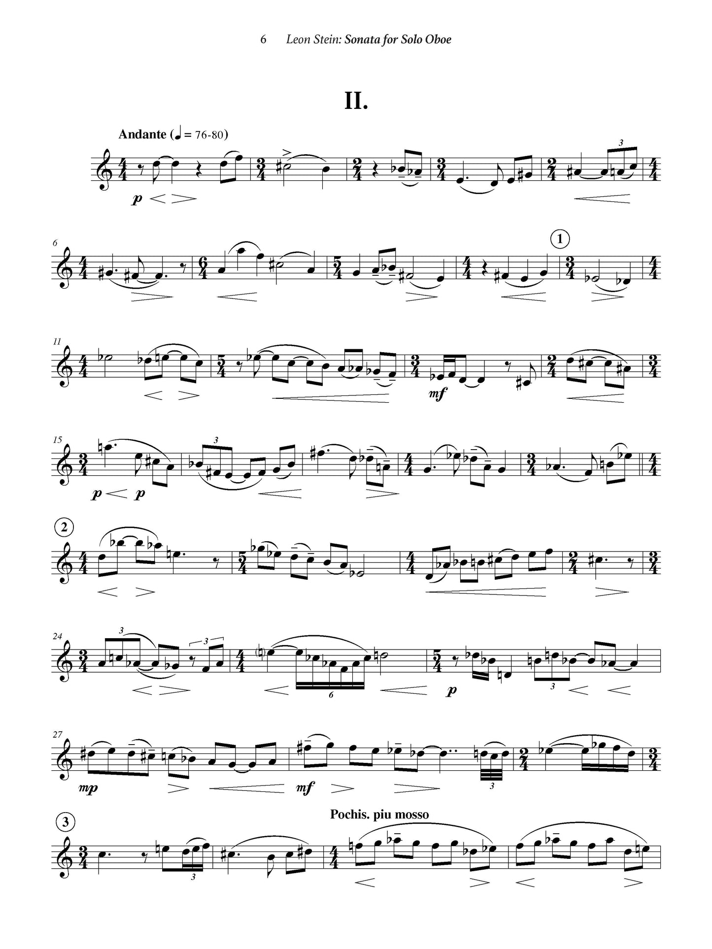 SONATA for Solo Oboe