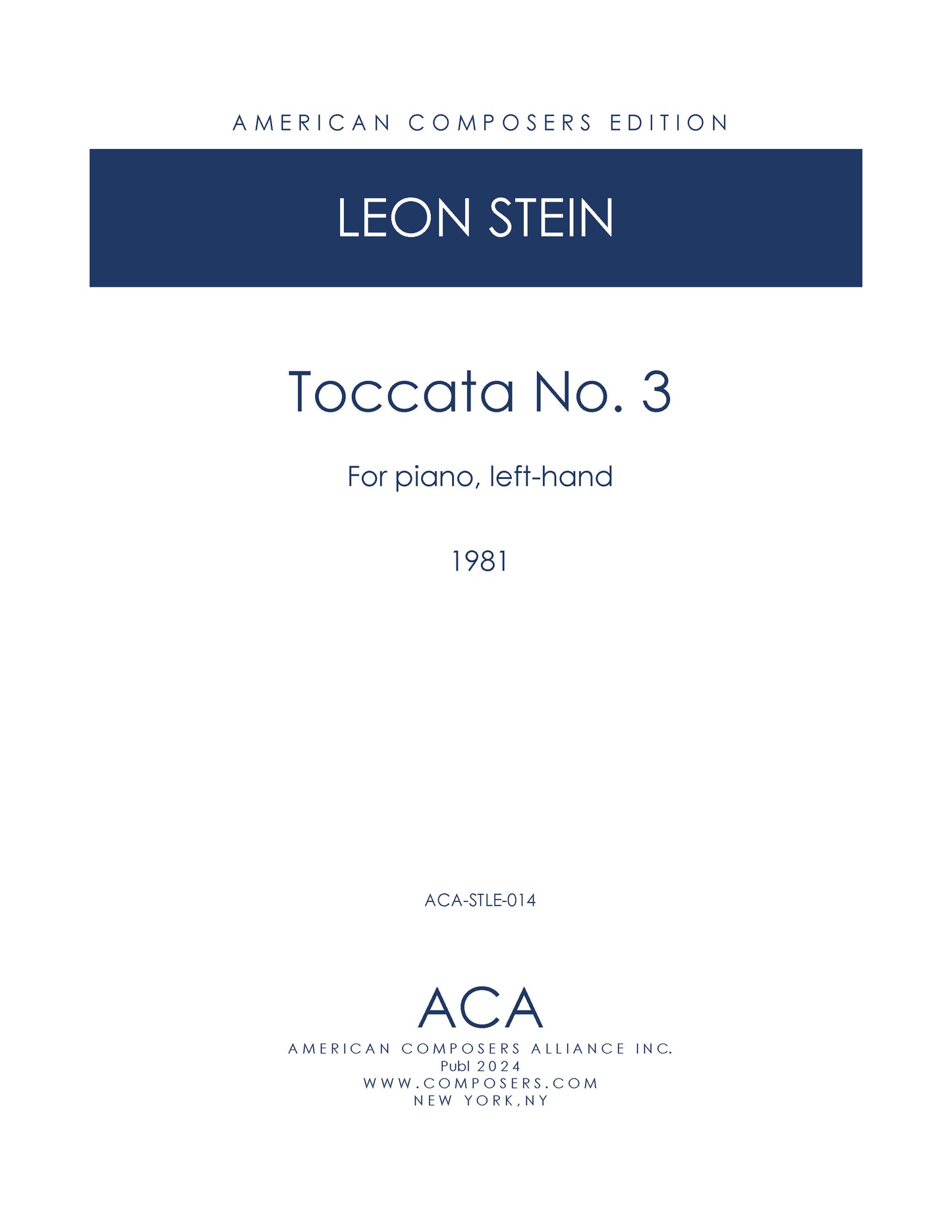 TOCCATA No. 3 (piano left hand)