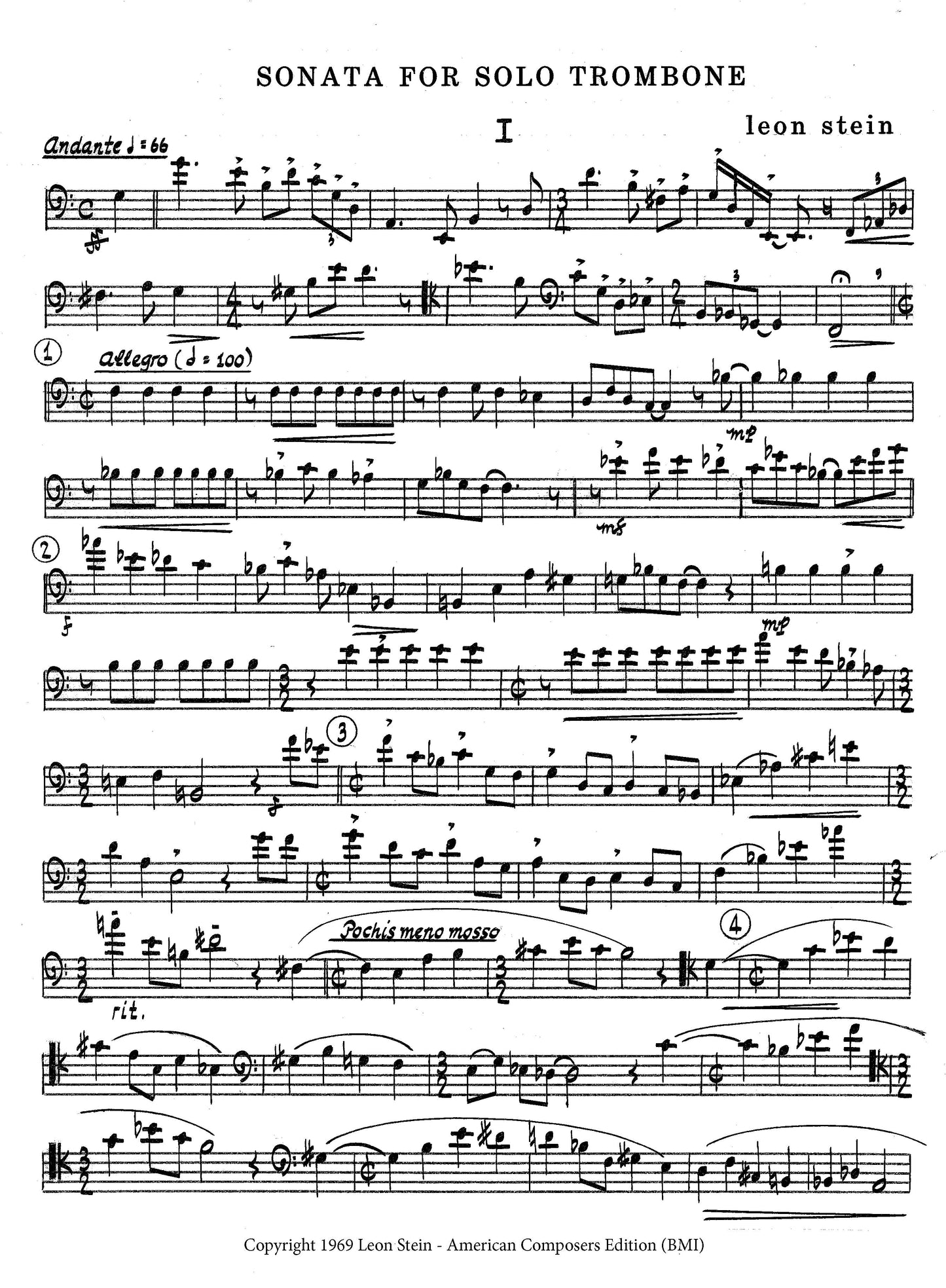 SONATA for Solo Trombone