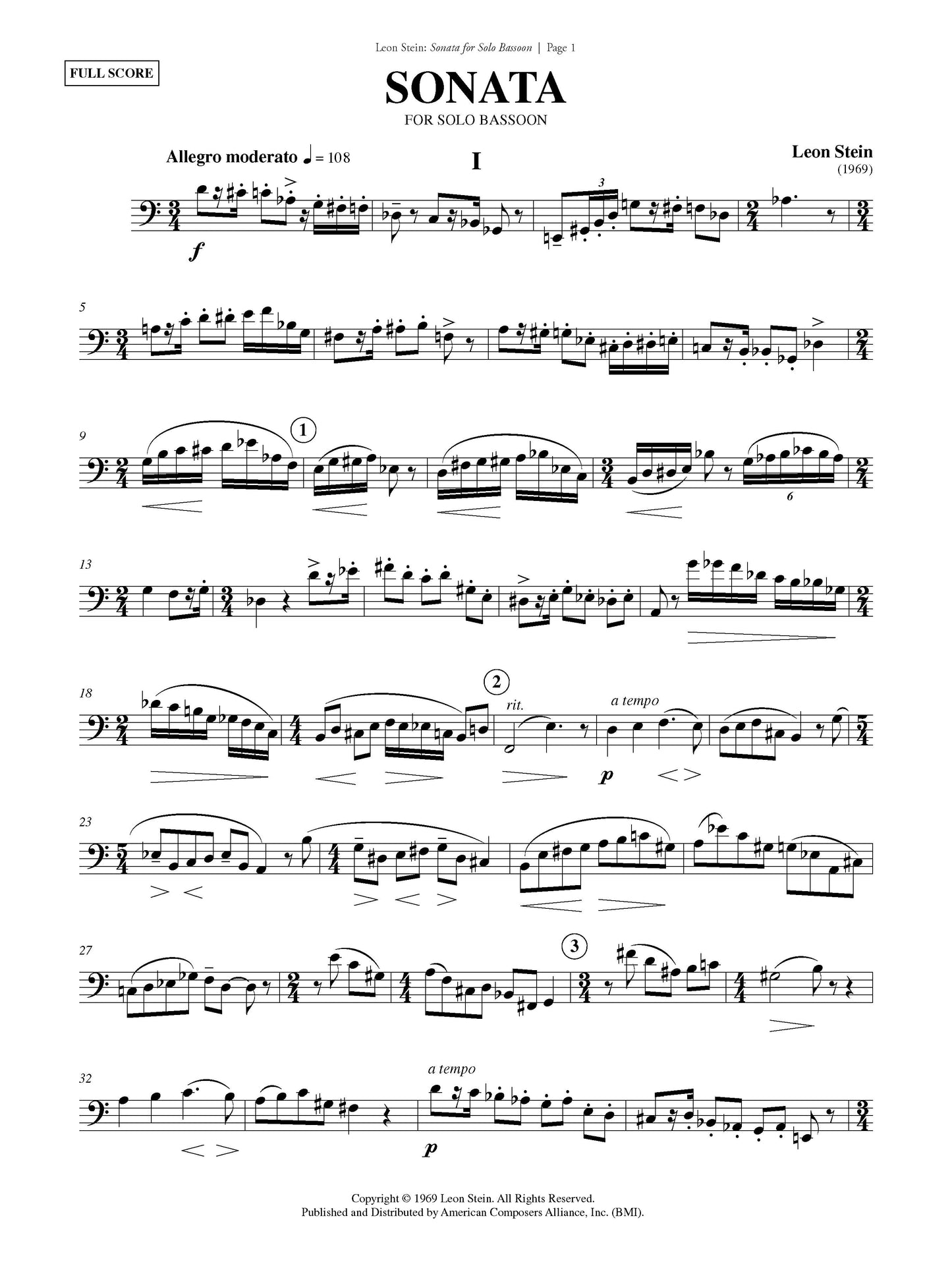 Sonata for Solo Bassoon