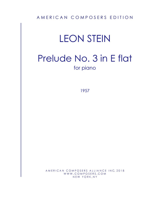 PRELUDE no 3 in E Flat