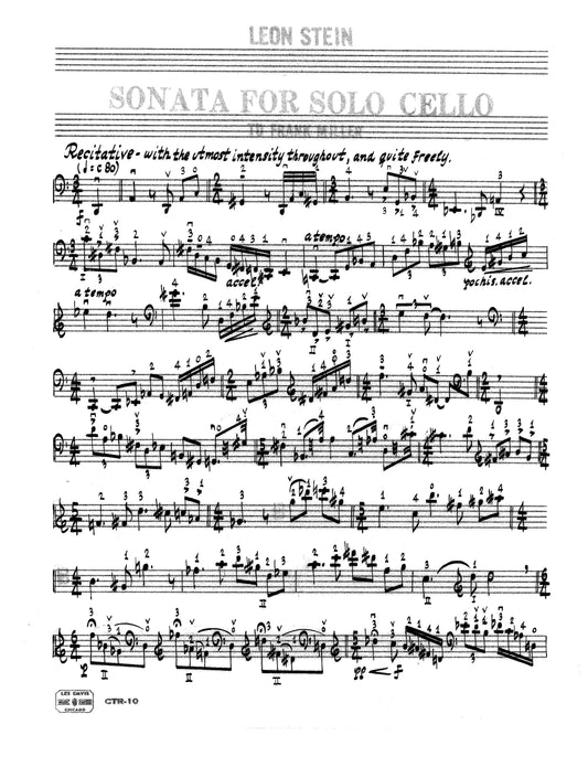 SONATA, for Solo Cello