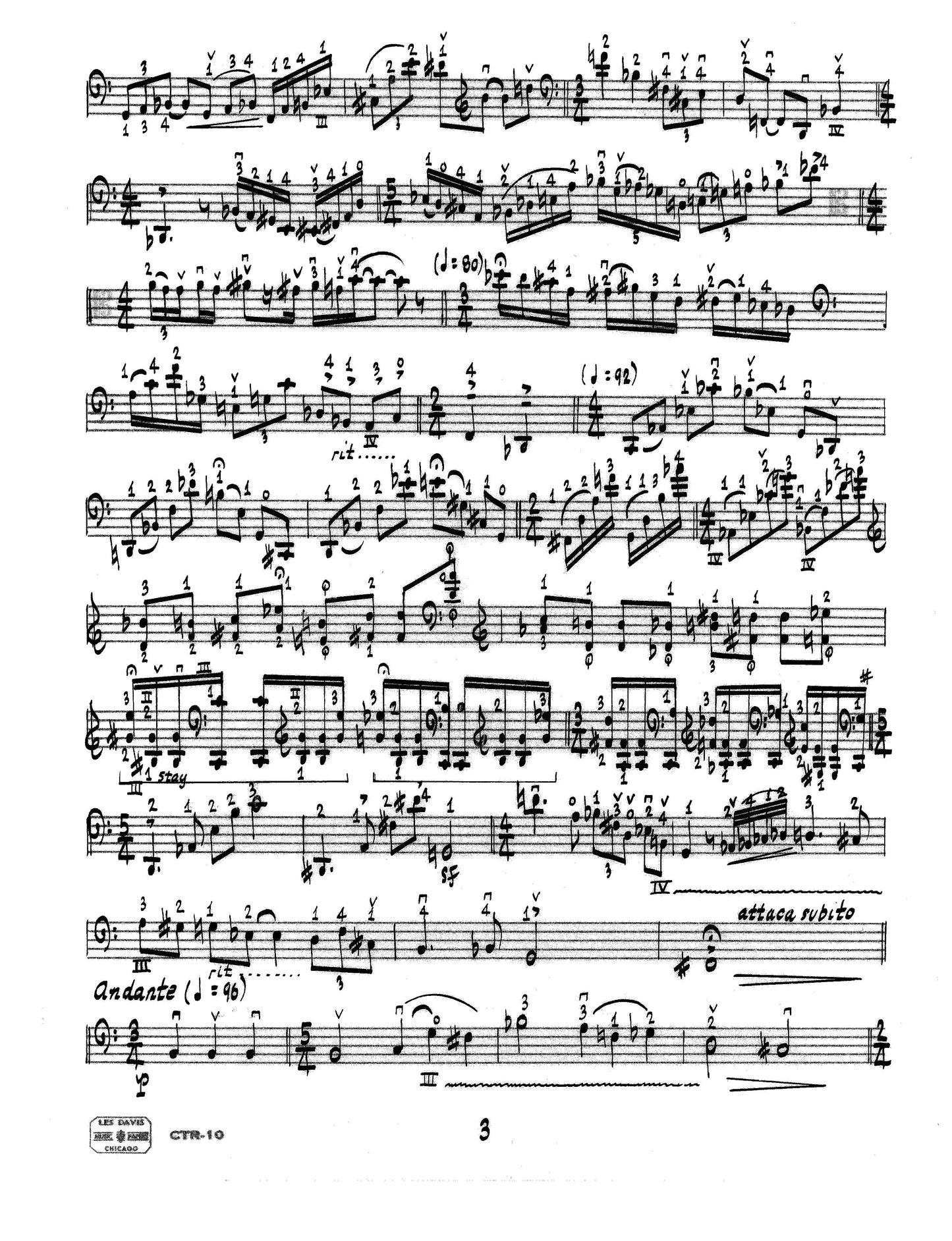 SONATA, for Solo Cello