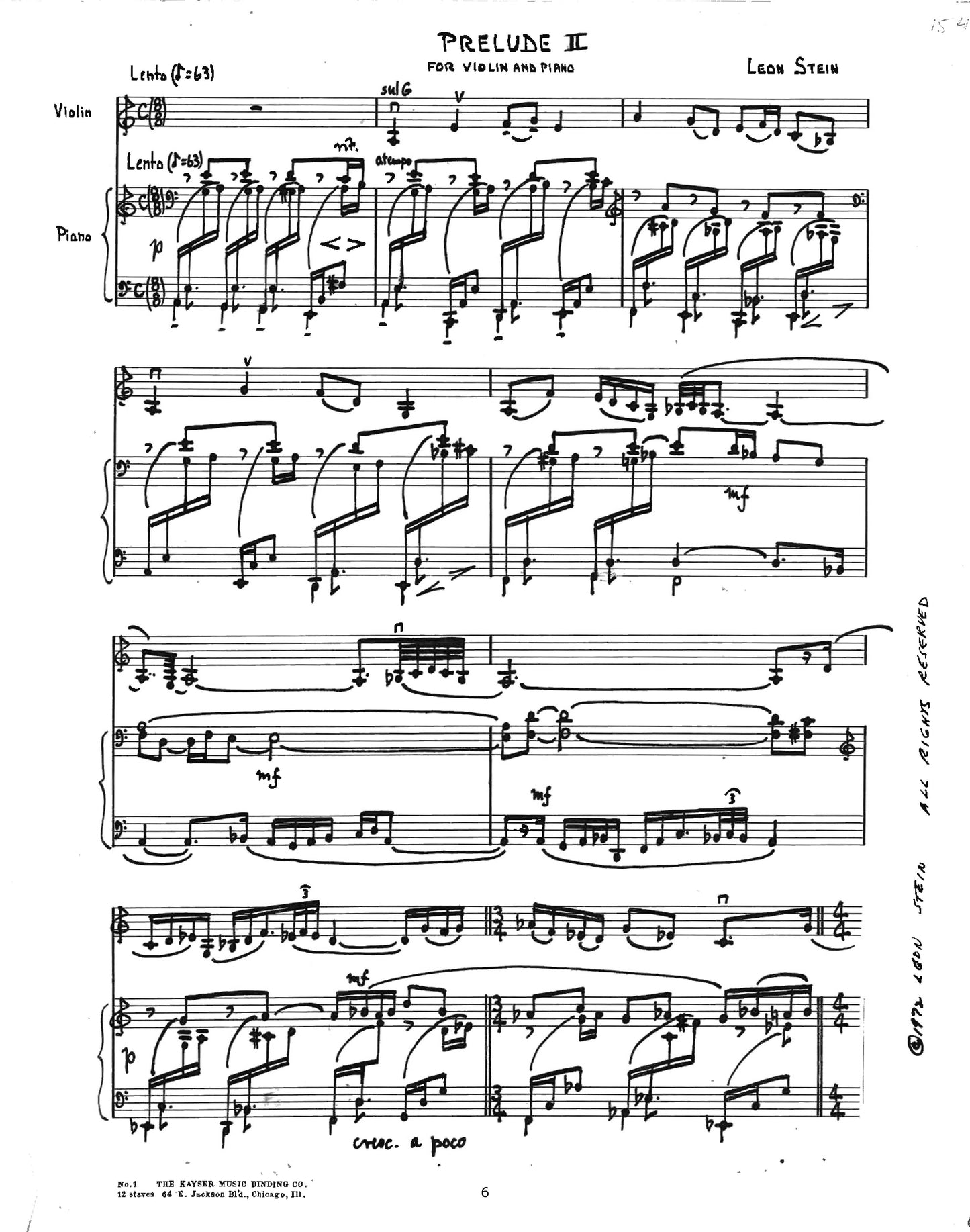 TWELVE PRELUDES FOR VIOLIN & PIANO