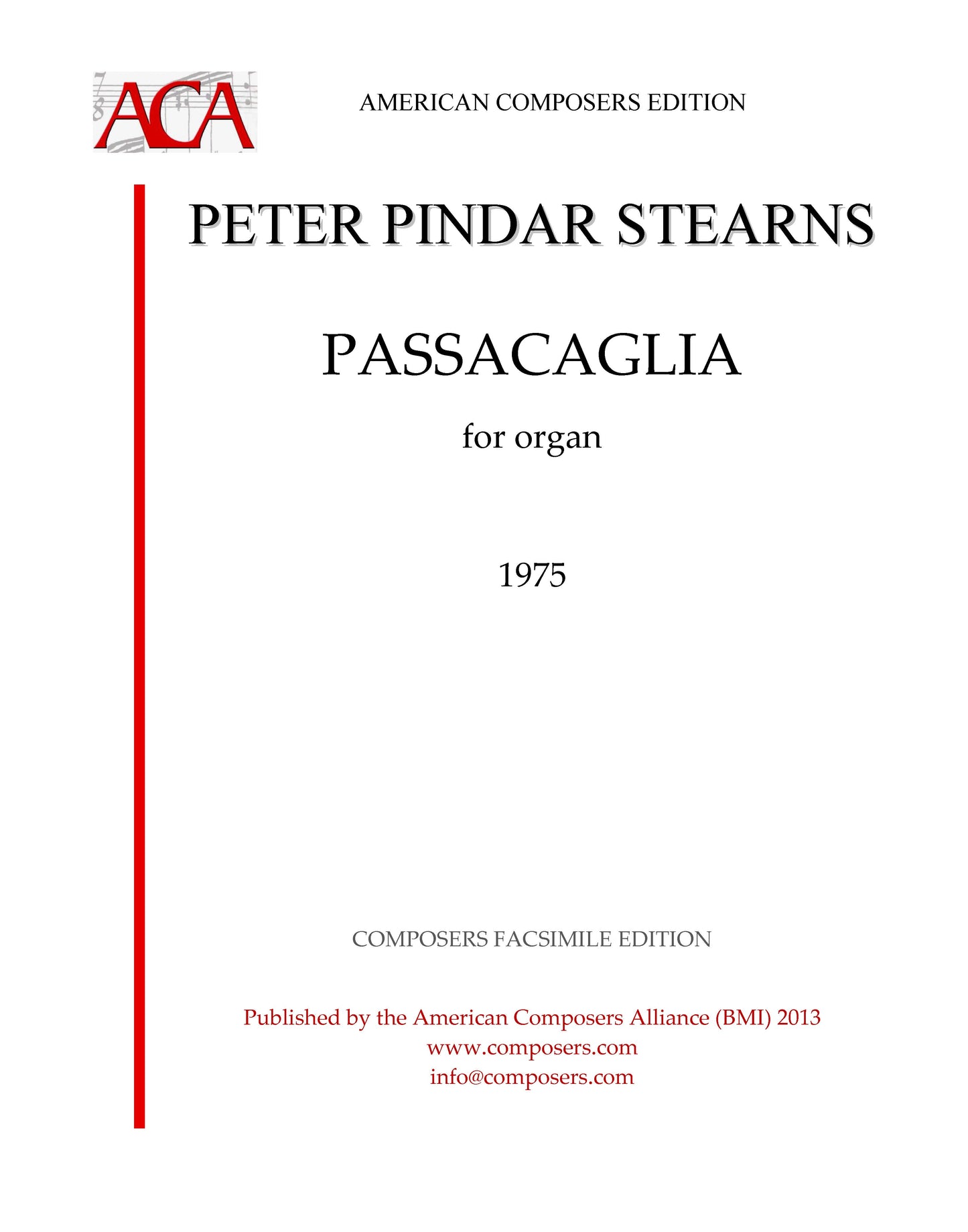 Passacaglia for Organ