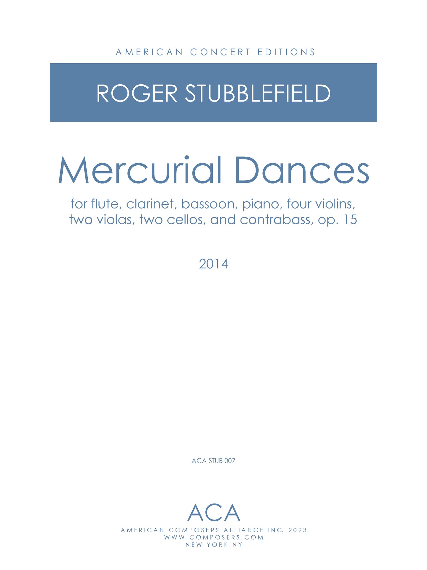 Mercurial Dances, Op. 15