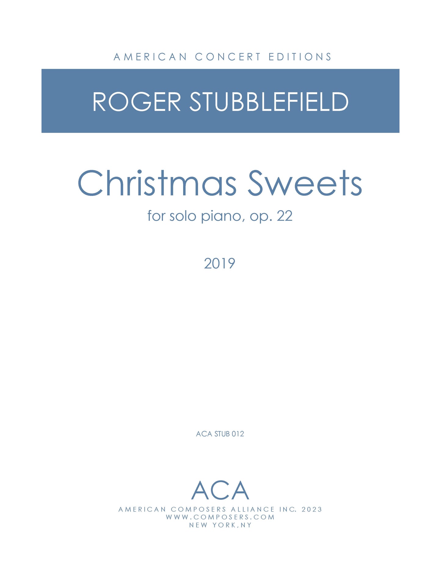 Christmas Sweets, Op. 22