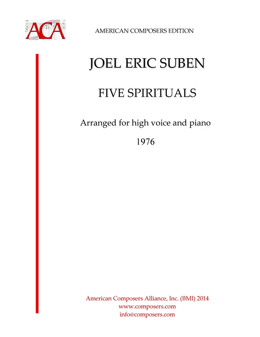 FIVE SPIRITUALS - piano vocal