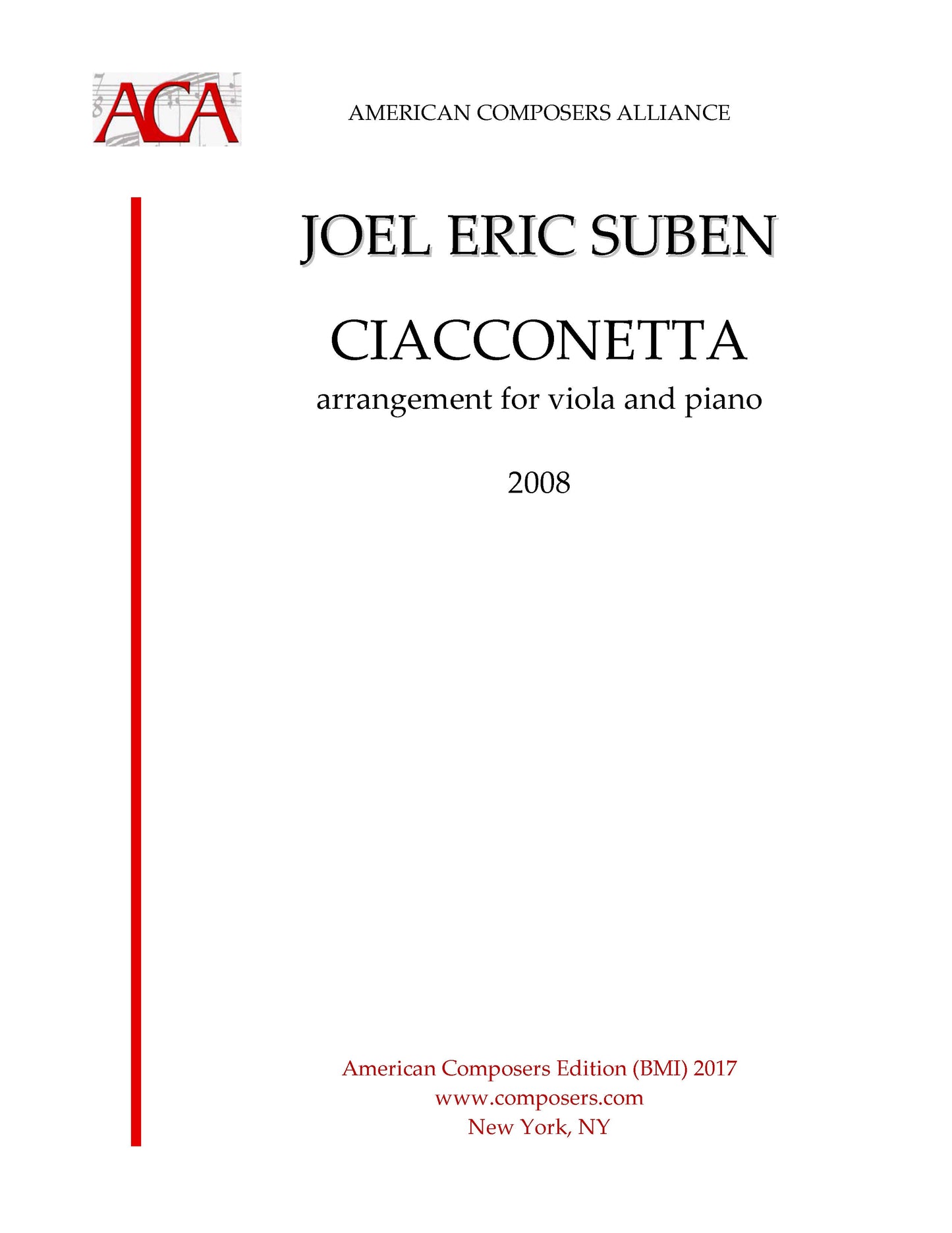 CIACCONETTA for viola and orchestra