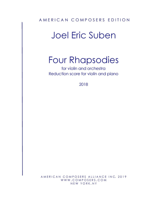 FOUR RHAPSODIES- vln-piano