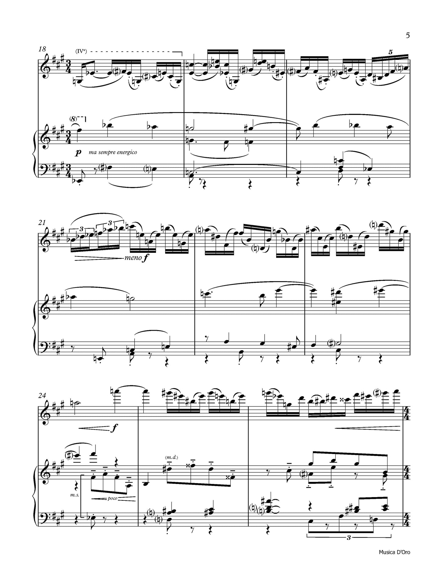 Rhapsody No. 5 for Violin and Orchestra - piano reduction