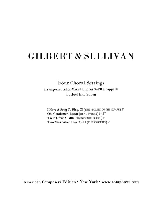 Four Choral Settings (SATB)