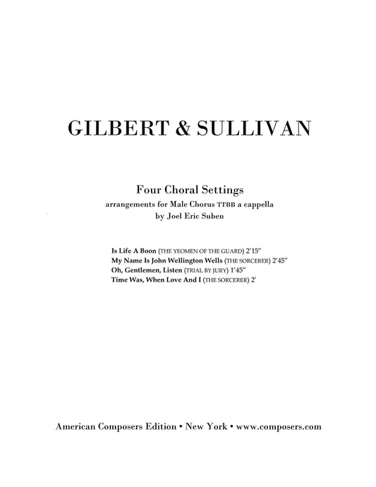 Four Choral Settings (TTBB)