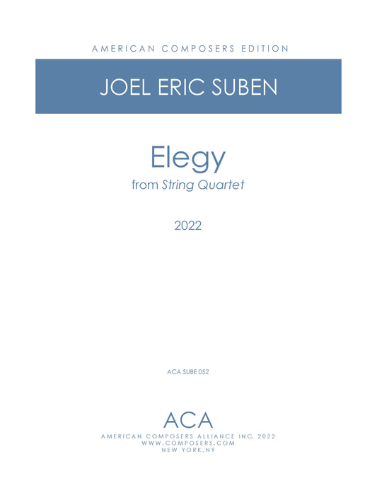 Elegy from "String Quartet"