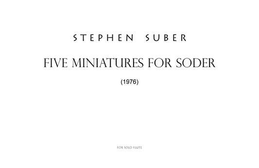 FIVE MINIATURES FOR SODER