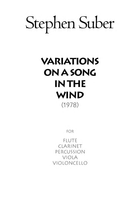 Variations on a Song in the Wind