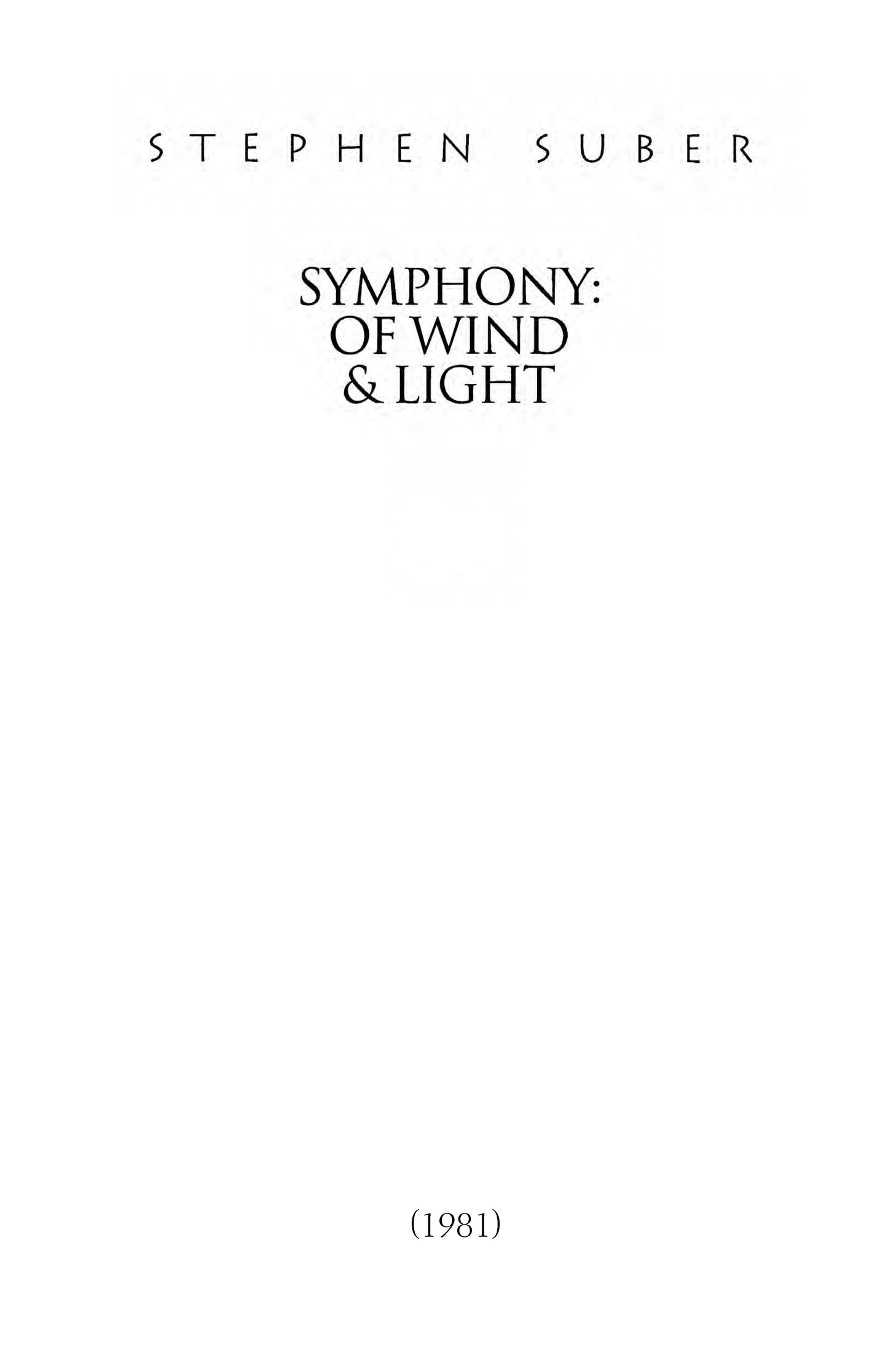 Symphony: Of Wind and Light