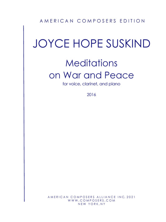 MEDITATIONS ON WAR AND PEACE