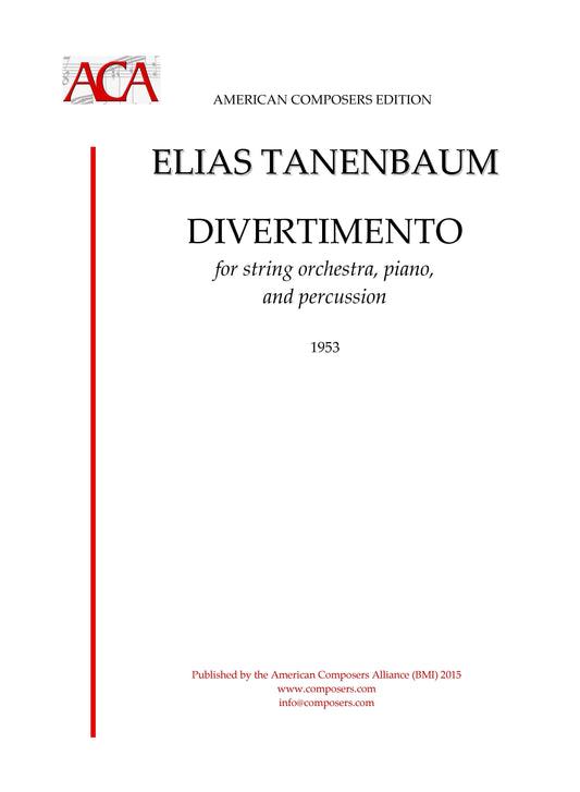 DIVERTIMENTO FOR STRING ORCHESTRA, PIANO, AND PERCUSSION