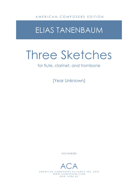 Three Sketches for Flute, Clarinet, Trombone