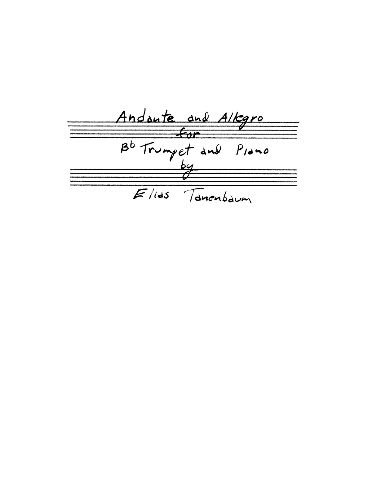 Andante and Allegro