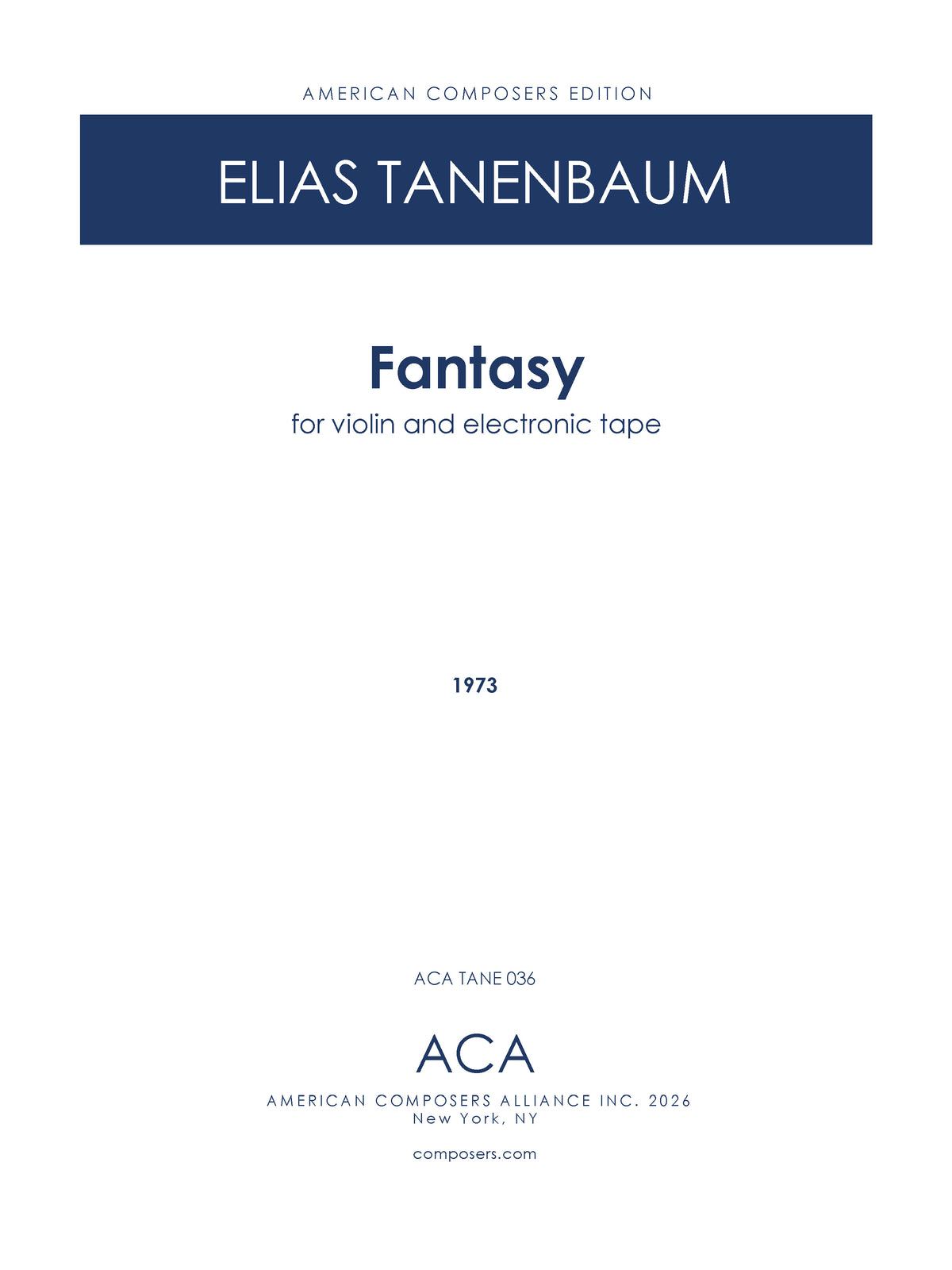 Fantasy for Violin and Tape