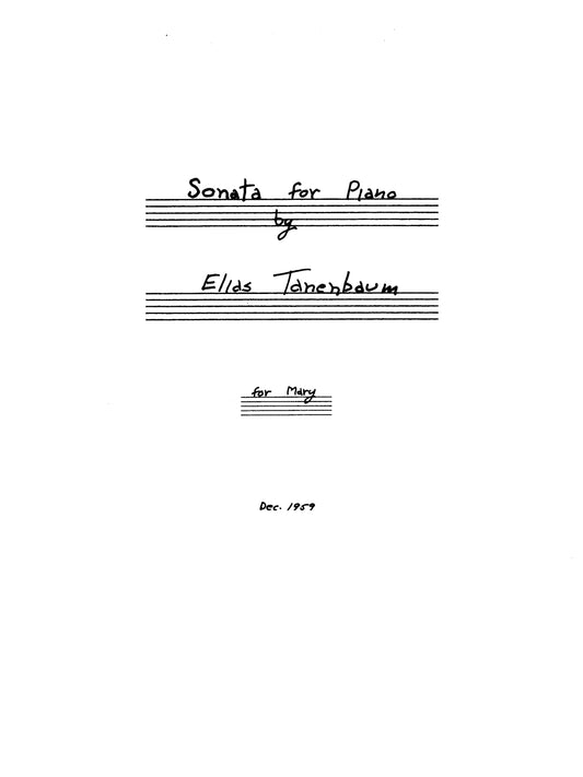 Sonata for Piano