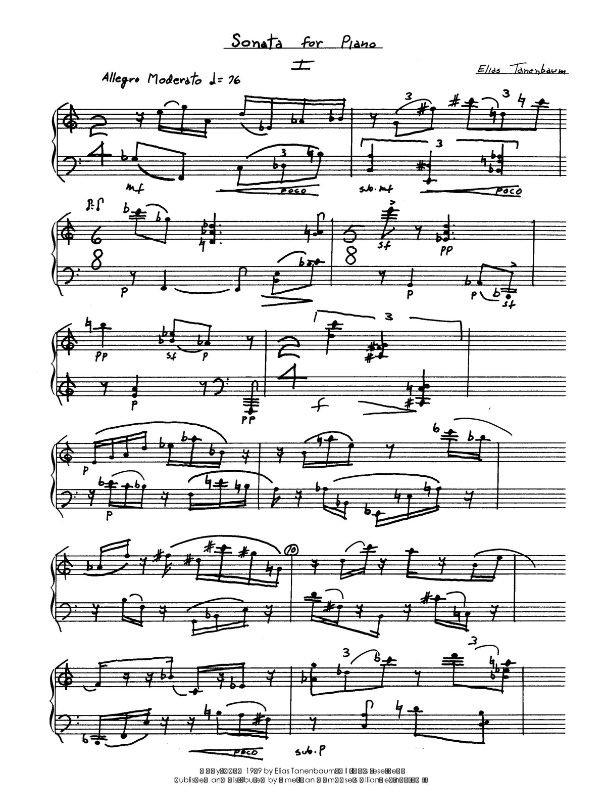 Sonata for Piano
