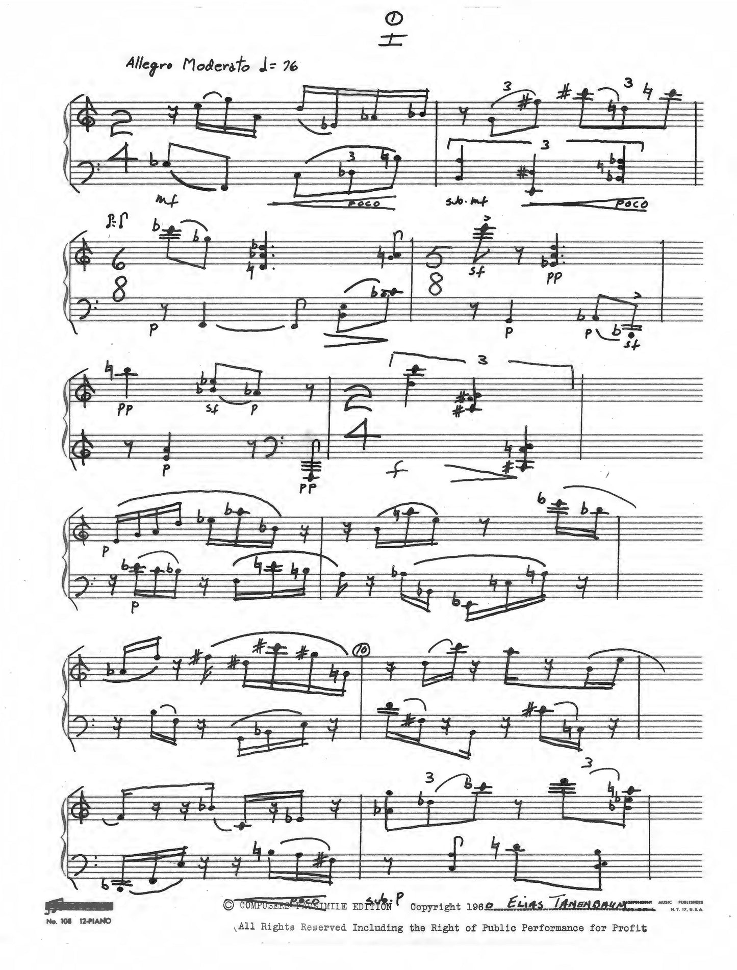 SONATA FOR PIANO