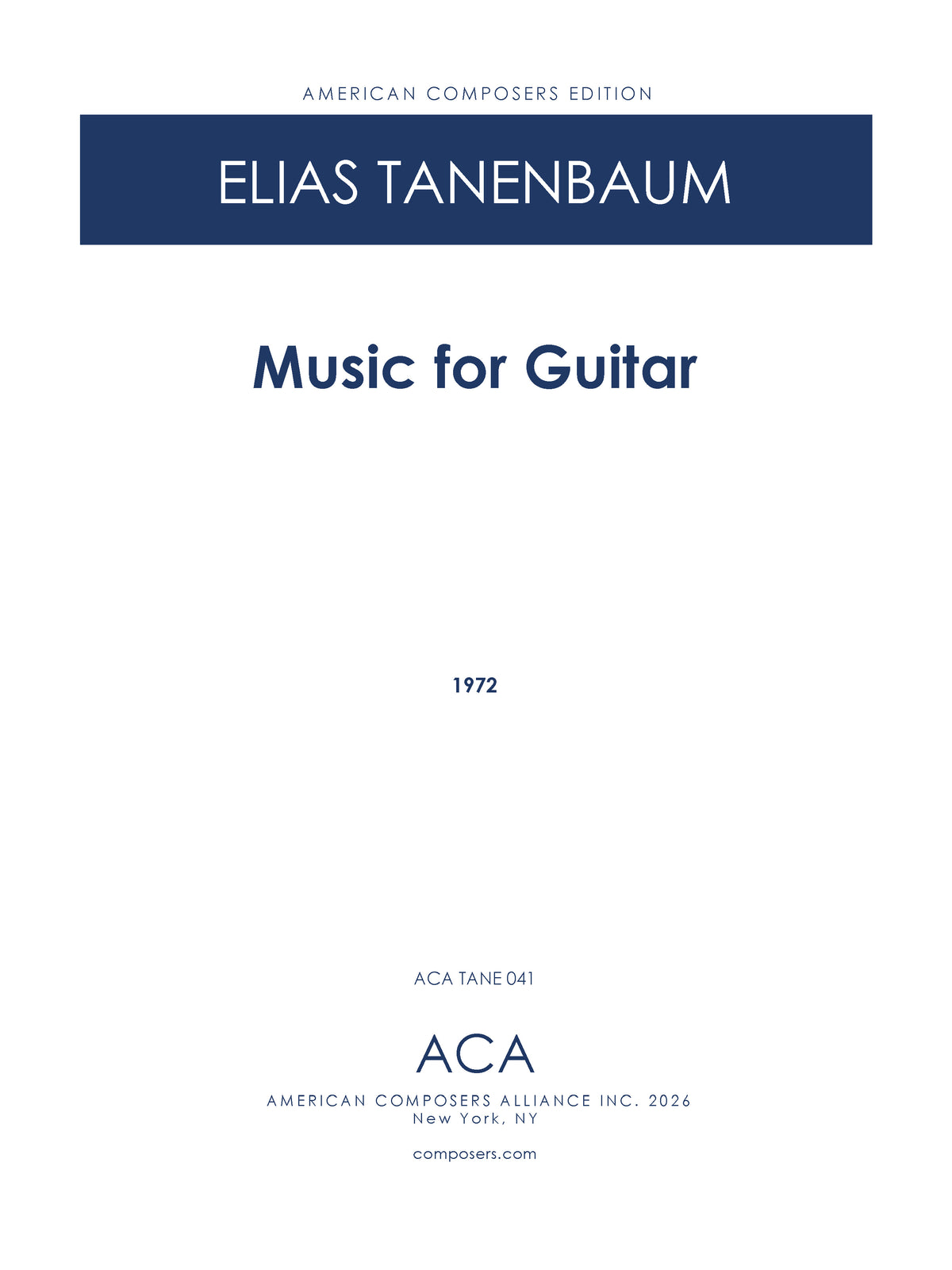 Music for Guitar