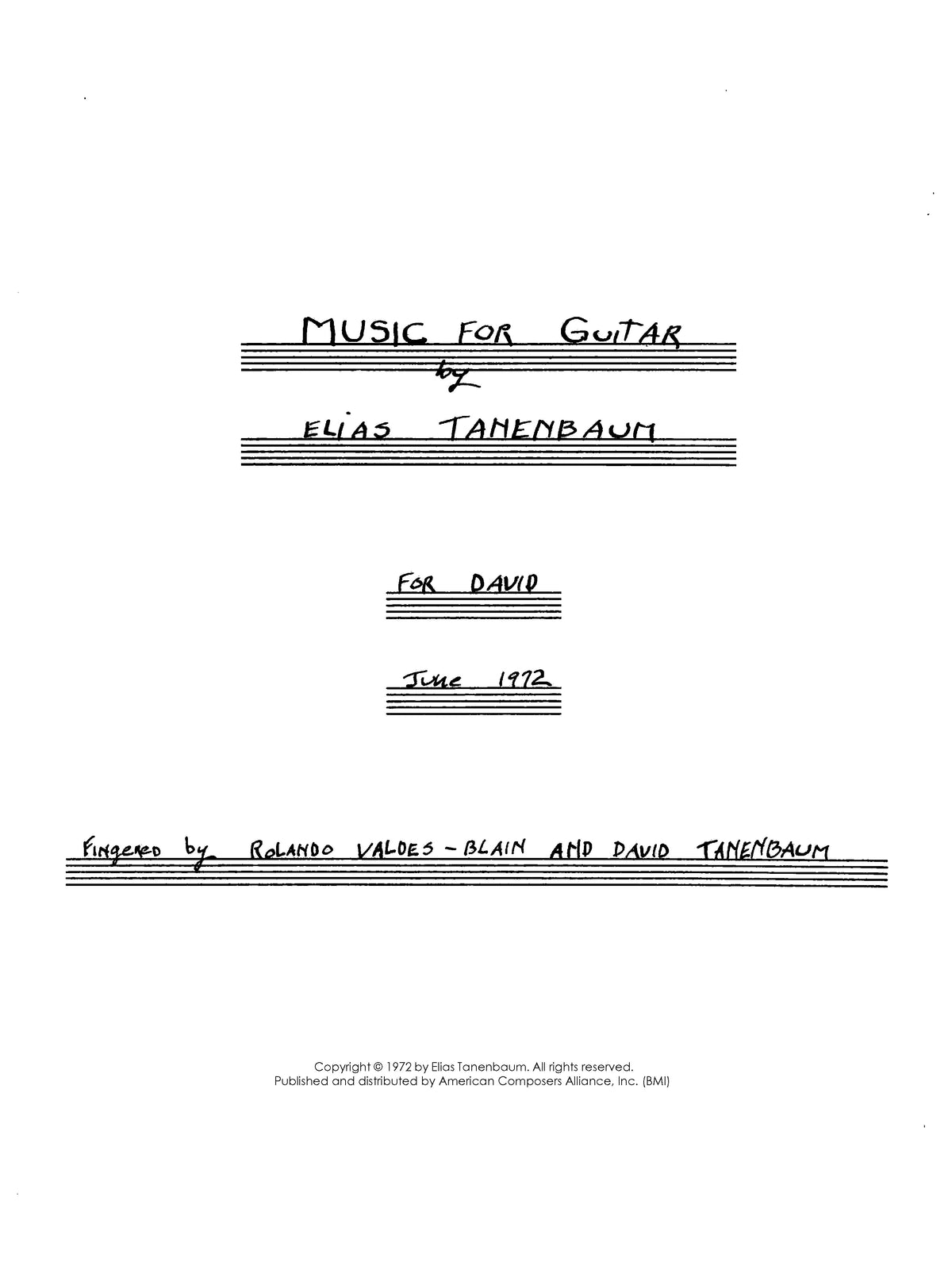 Music for Guitar