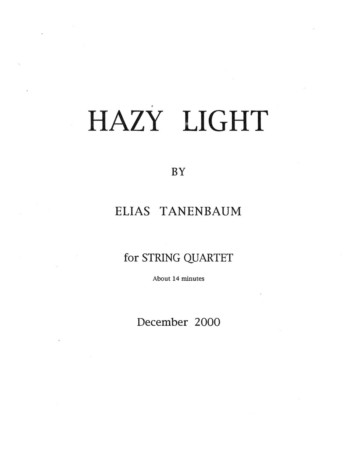 Hazy Light