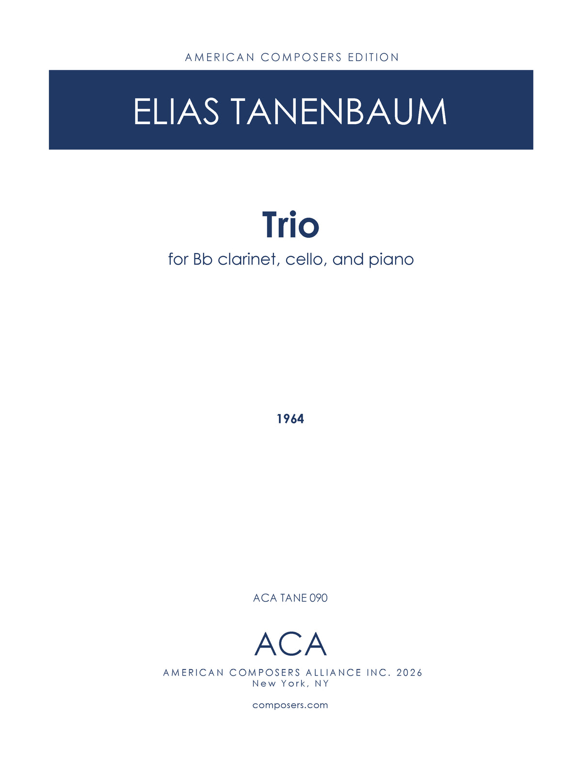 Trio for Clarinet, Cello, and Piano
