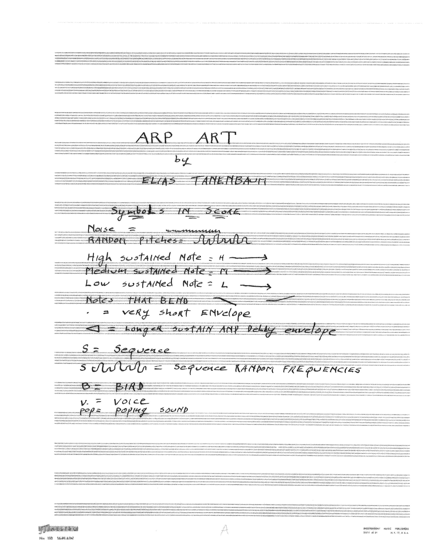 ARP ART - Four Pieces for 2-track Tape