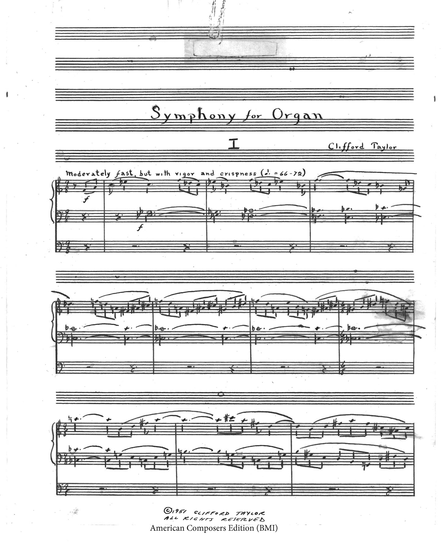 SYMPHONY for organ, op.6