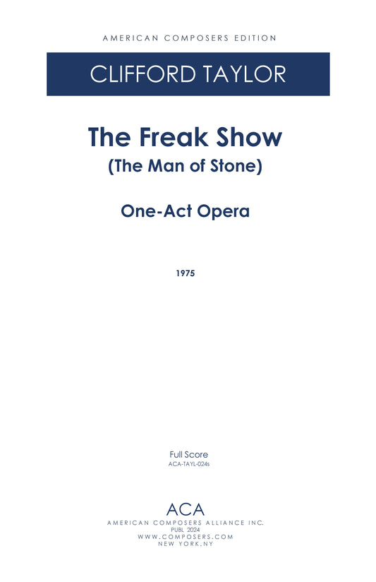 FREAK SHOW - Full Score