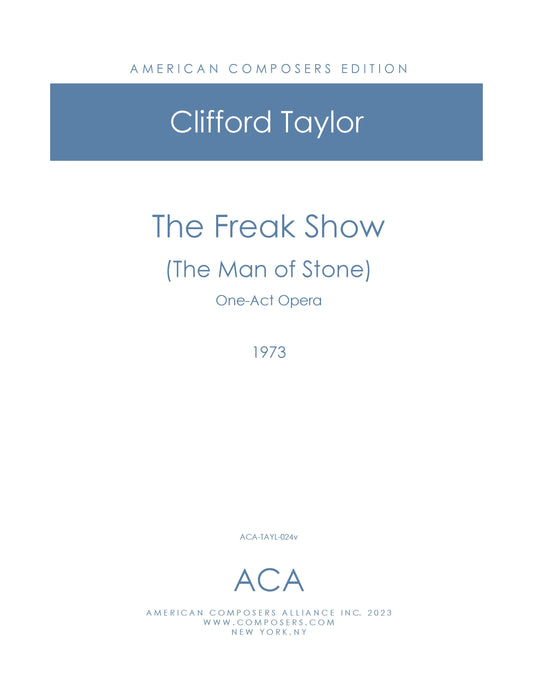 FREAK SHOW -THE MAN OF STONE piano vocal score